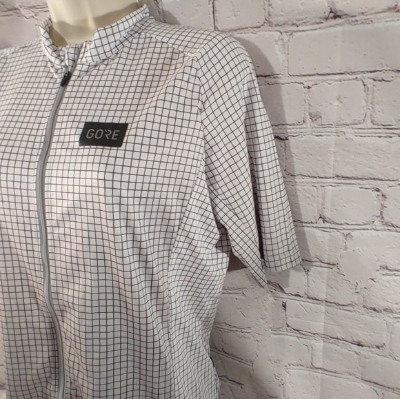 Gore Womens Cycling Grey Checkered Cycling Fullzip Jersey M - Picture 3 of 14